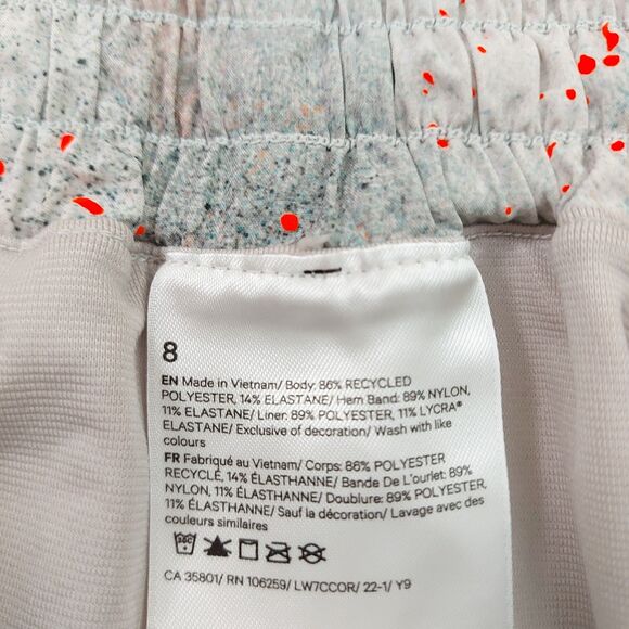 Lululemon Shorts Womens 8 Gray Hotty Low Rise 2.5" Reflective Lined Running Gym - Picture 12 of 12